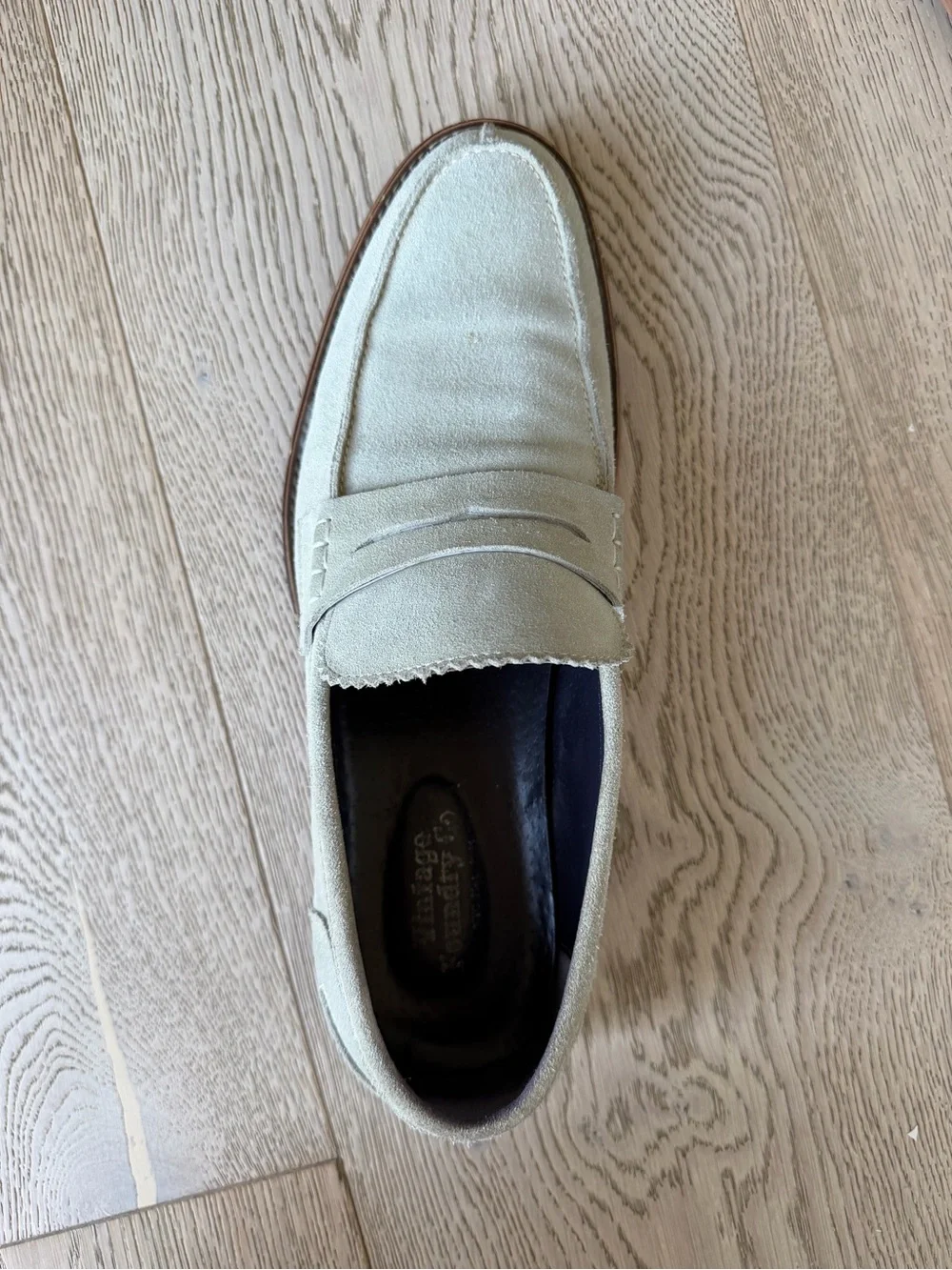 Vintage Foundry Penny Loafers in Light Grey